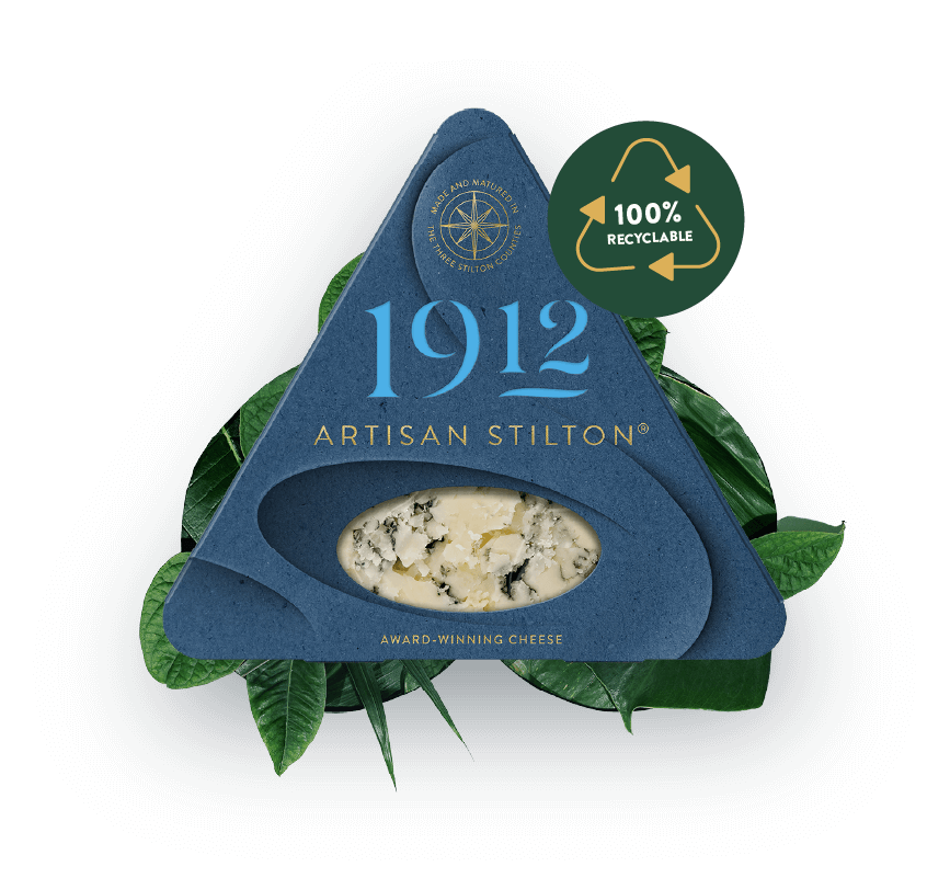 1912 artisan stilton with recyclable packaging